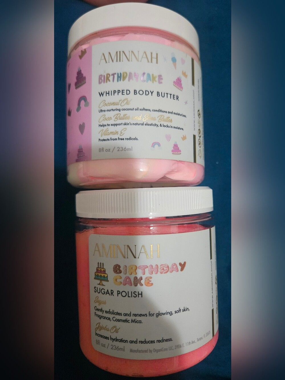 AMINNAH Birthday Cake Sugar Polish — Pink